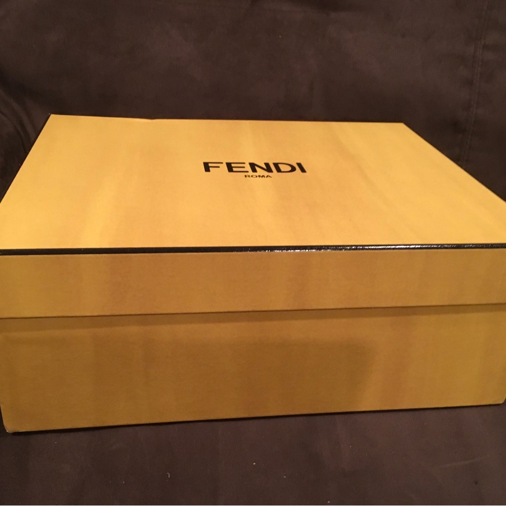 Fendi shoe box with packing paper